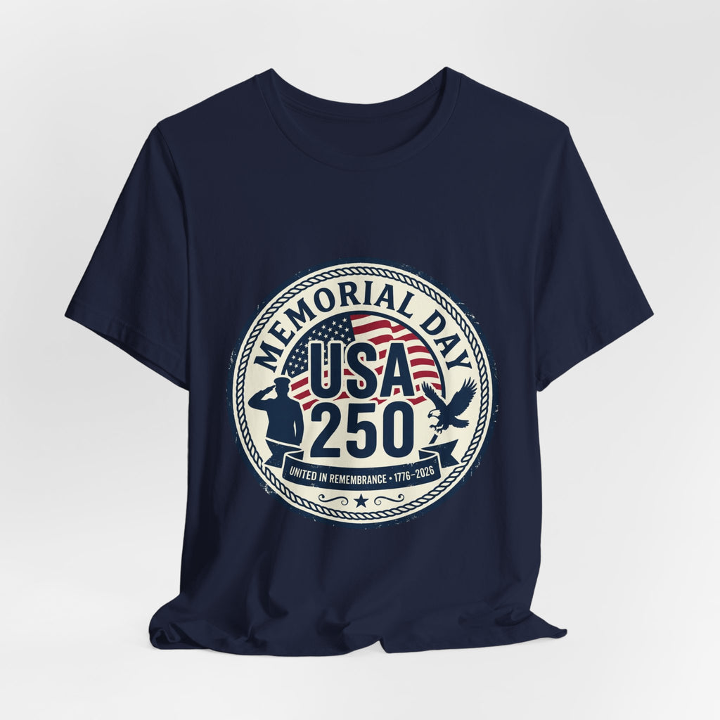 USA 250 Memorial Day Tee | 1776–2026 Vintage Distressed Patriotic