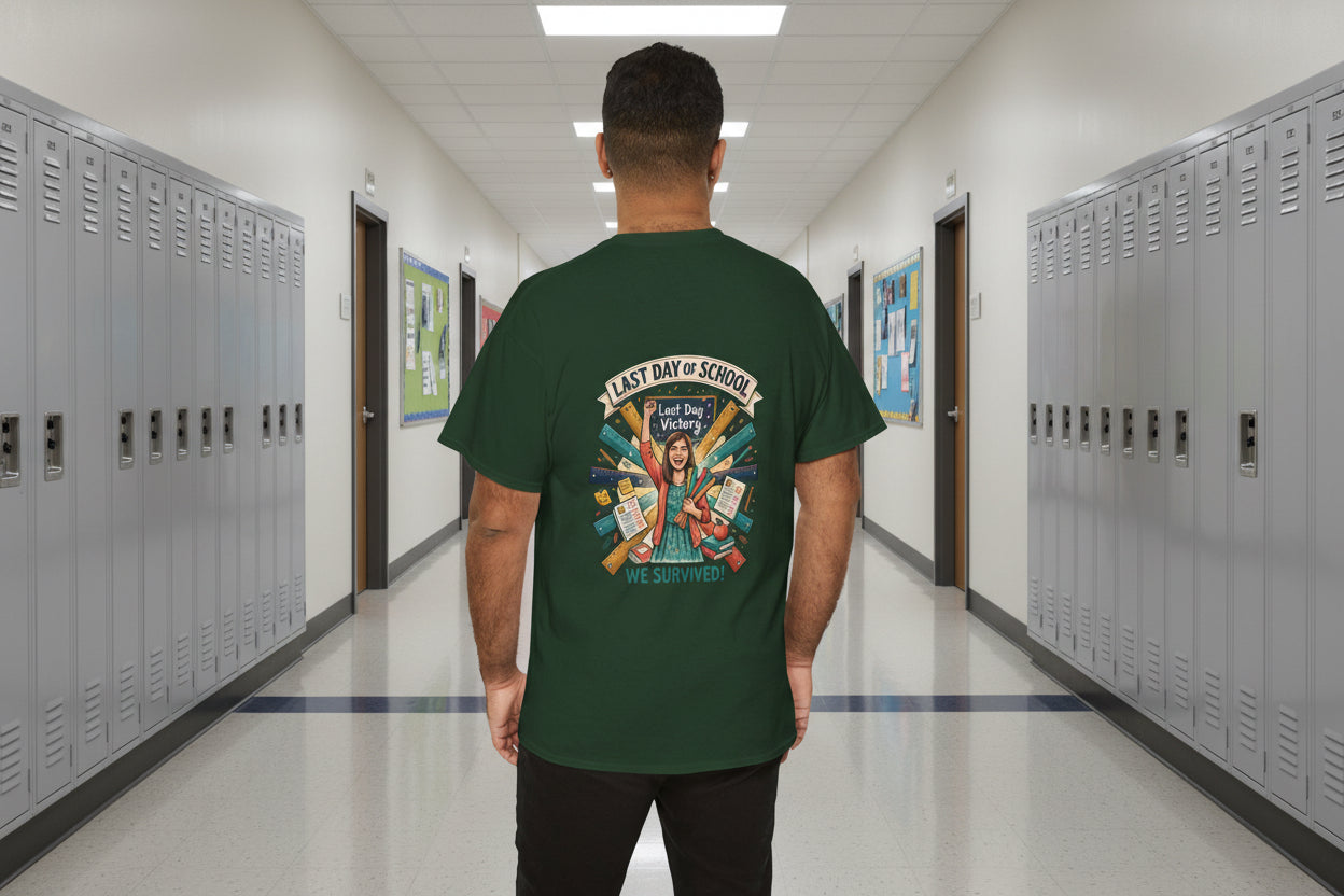 Last Day of School T-Shirt — 'We Survived!' Celebration Tee