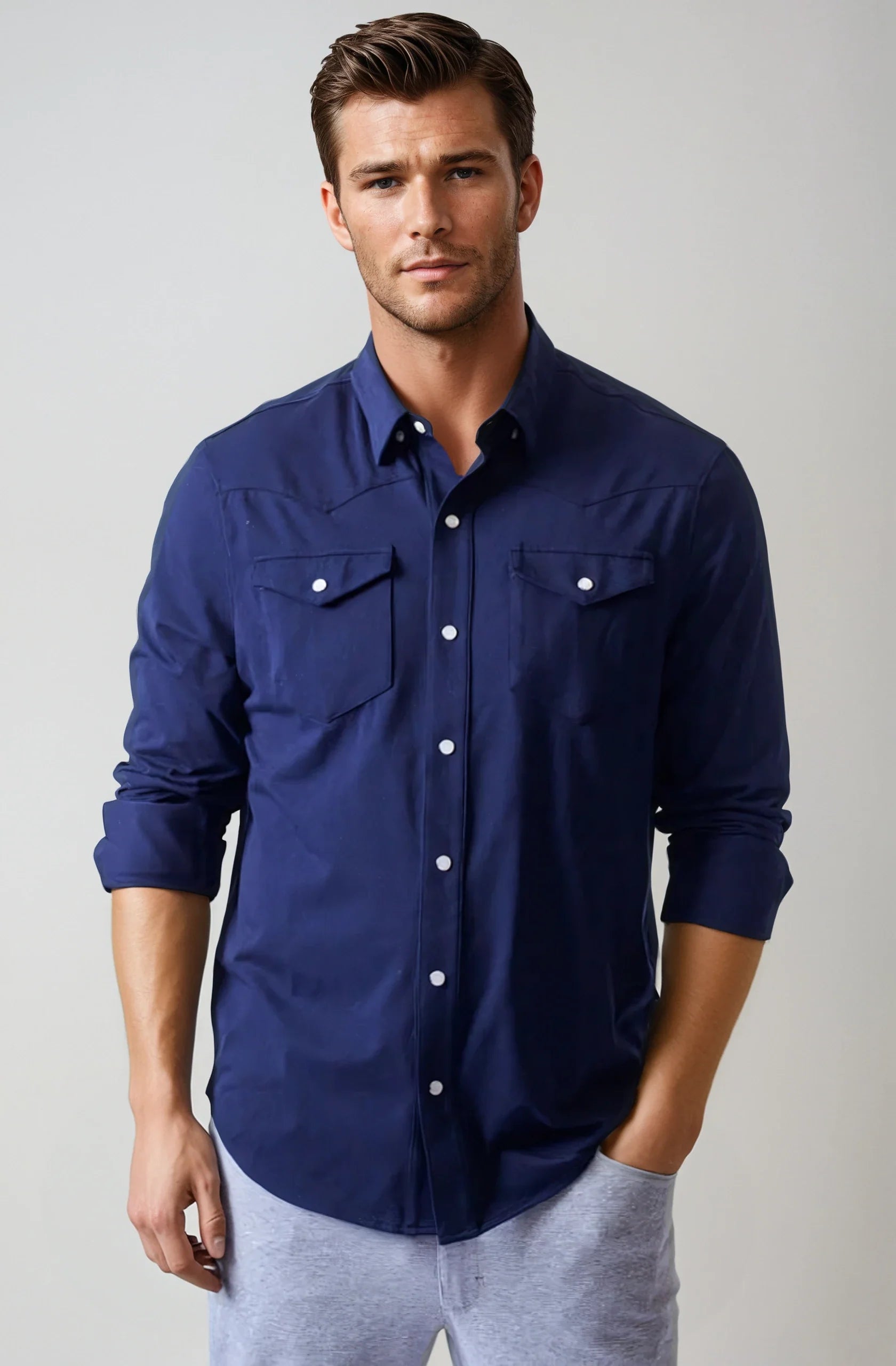 Buki’s Cinqo Western Tech Shirt - Navy