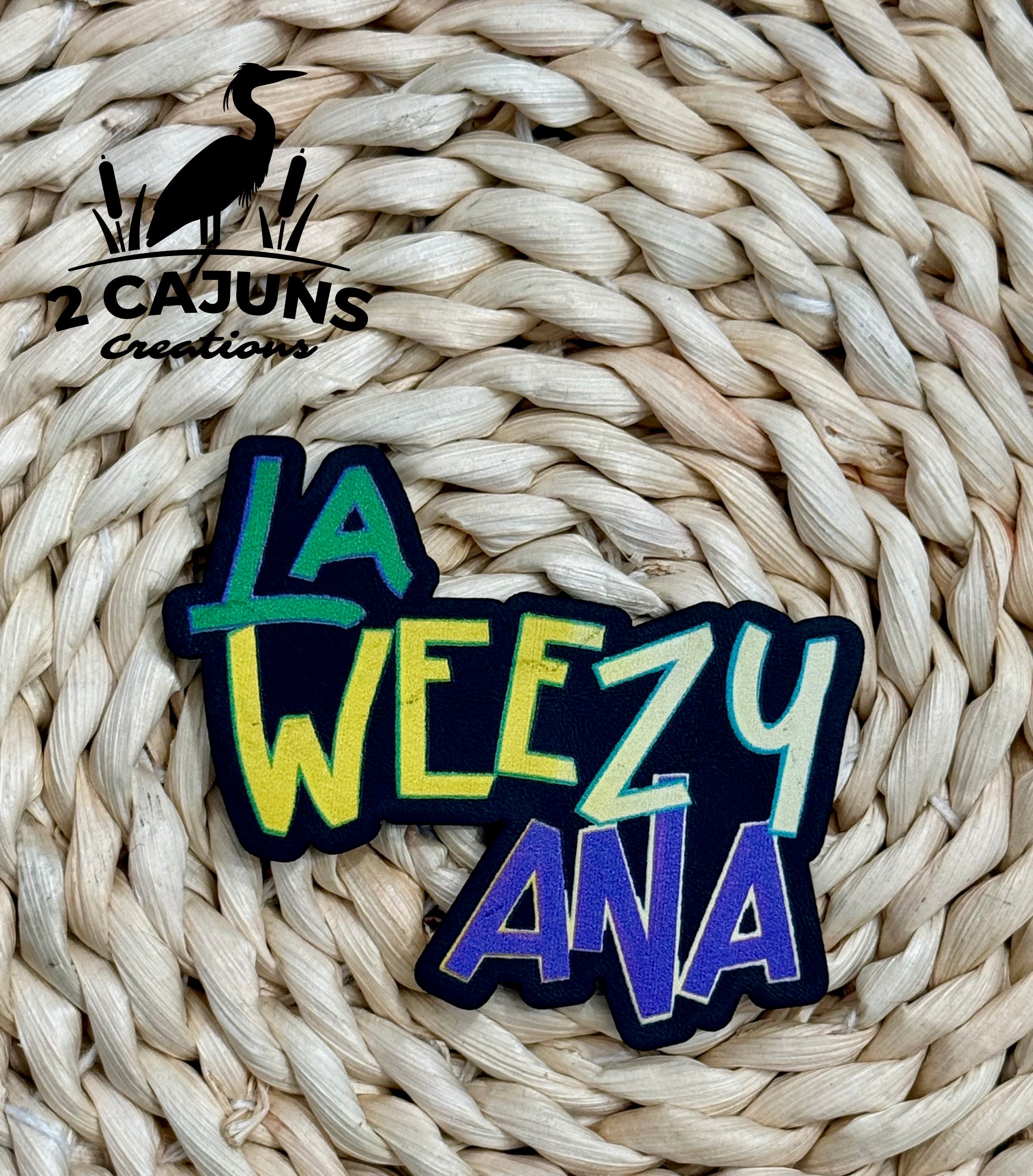 (Patch Only) La Weezy Ana UV Printed Mardi Gras Hat Patch